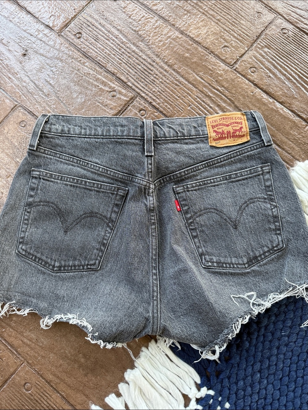 Levi's Women's 501 Black Denim Cutoff Shorts